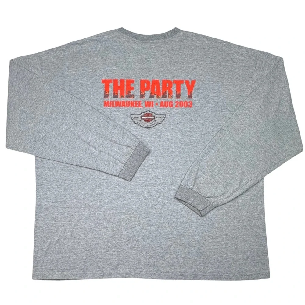 Vtg Harley-Davidson Shirt 100th Anniversary Celebration Party Milwaukee 2003 XXL